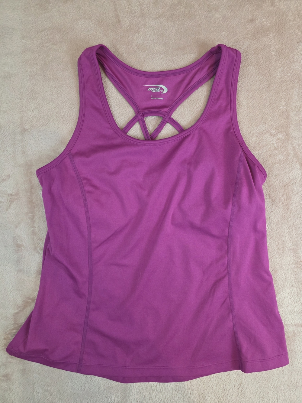 MTA Sport Magenta Strappy Racerback Tank